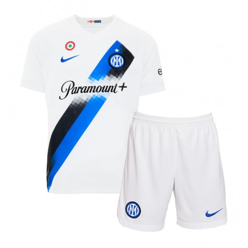 Maillot de foot Inter Milan Lautaro Martinez #10 Extérieur enfant 2023-24 Manches Courte (+ pantalon court)